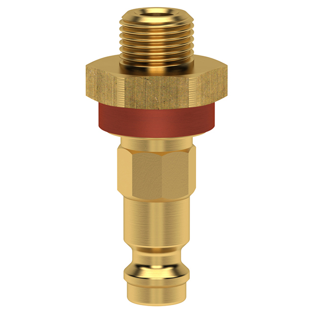 MINI-ES-STECKNIPPEL DN 5 G1/8"AG,CODIERT ROT,8-KANT